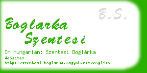boglarka szentesi business card